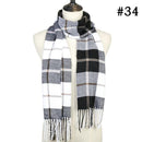 2019 Hot sale plaid cashmere women scarf winter warm shawl and wraps bandana pashmina soft long tassel female foulard bufandas