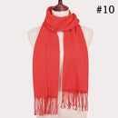 2019 Hot sale plaid cashmere women scarf winter warm shawl and wraps bandana pashmina soft long tassel female foulard bufandas