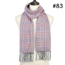 2019 Hot sale plaid cashmere women scarf winter warm shawl and wraps bandana pashmina soft long tassel female foulard bufandas