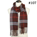 2019 Hot sale plaid cashmere women scarf winter warm shawl and wraps bandana pashmina soft long tassel female foulard bufandas
