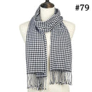 2019 Hot sale plaid cashmere women scarf winter warm shawl and wraps bandana pashmina soft long tassel female foulard bufandas