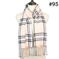 2019 Hot sale plaid cashmere women scarf winter warm shawl and wraps bandana pashmina soft long tassel female foulard bufandas
