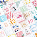 45 pcs/Box Various Stickers Pack Kawaii Planner Journal Scrapbooking Stickers Stationery School Supplies