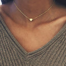2020 New Female Fashion Crystal Heart Necklace Pendant Short Gold Chain Necklace Pendant Necklace Charm Gifts Girlfriends Gift