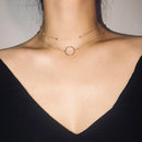 2020 New Female Fashion Crystal Heart Necklace Pendant Short Gold Chain Necklace Pendant Necklace Charm Gifts Girlfriends Gift