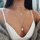 2020 New Female Fashion Crystal Heart Necklace Pendant Short Gold Chain Necklace Pendant Necklace Charm Gifts Girlfriends Gift