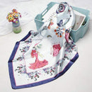 Fashion Scarves for Women Shawl Print Silk Satin Hijab Scarf Female Bandana 90*90cm Luxury Brand Square Shawls Scarfs For Ladies