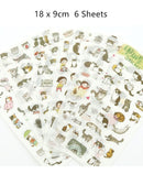 Cute Molang Rabbit Cartoon Animals Sticker Pvc Cartoon Stickers Diary Sticker Scrapbook Decoration Stationery Stickers