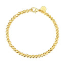 100% 925 Solid Real Sterling Silver Fashion 4mm Beads Chain Bracelet for Women 20cm For Teen Girls Lady Gift Women Fine Jewelry
