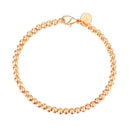 100% 925 Solid Real Sterling Silver Fashion 4mm Beads Chain Bracelet for Women 20cm For Teen Girls Lady Gift Women Fine Jewelry
