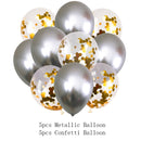 10/14pcs Metallic Balloons Heart Star Gold Confetti Balloon Birthday Party Decoration Kids Adult Air Balls globos Wedding Decor