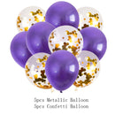 10/14pcs Metallic Balloons Heart Star Gold Confetti Balloon Birthday Party Decoration Kids Adult Air Balls globos Wedding Decor