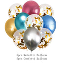 10/14pcs Metallic Balloons Heart Star Gold Confetti Balloon Birthday Party Decoration Kids Adult Air Balls globos Wedding Decor