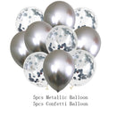10/14pcs Metallic Balloons Heart Star Gold Confetti Balloon Birthday Party Decoration Kids Adult Air Balls globos Wedding Decor