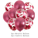 10/14pcs Metallic Balloons Heart Star Gold Confetti Balloon Birthday Party Decoration Kids Adult Air Balls globos Wedding Decor