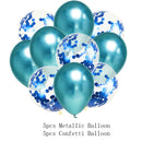 10/14pcs Metallic Balloons Heart Star Gold Confetti Balloon Birthday Party Decoration Kids Adult Air Balls globos Wedding Decor