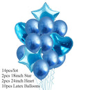 10/14pcs Metallic Balloons Heart Star Gold Confetti Balloon Birthday Party Decoration Kids Adult Air Balls globos Wedding Decor