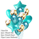 10/14pcs Metallic Balloons Heart Star Gold Confetti Balloon Birthday Party Decoration Kids Adult Air Balls globos Wedding Decor