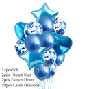 10/14pcs Metallic Balloons Heart Star Gold Confetti Balloon Birthday Party Decoration Kids Adult Air Balls globos Wedding Decor