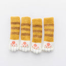 4Pcs Cat Paw Table Foot socks Chair Leg Covers Floor Protectors Non-Slip Knitting Socks For Furniture Cartoon Home Decor