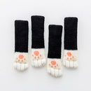 4Pcs Cat Paw Table Foot socks Chair Leg Covers Floor Protectors Non-Slip Knitting Socks For Furniture Cartoon Home Decor