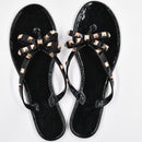 Hot 2019 Fashion Woman Flip Flops Summer Shoes Cool Beach Rivets big bow flat sandals Brand jelly shoes sandals girls size 36-41