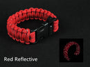 24.5cm Nine Core Reflective Paracord Escape Emergency Glowing Plaited Rope EDC Survival Saving Bracelet with Whistle Tools