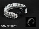 24.5cm Nine Core Reflective Paracord Escape Emergency Glowing Plaited Rope EDC Survival Saving Bracelet with Whistle Tools