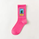 2020 Black White Cotton Socks AB Side Don't Follow Me I'm Lost too Creative Unisex Women Men Casual Socks Daily
