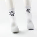 2020 Black White Cotton Socks AB Side Don't Follow Me I'm Lost too Creative Unisex Women Men Casual Socks Daily