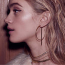 2020 NEW Gold Metal Long Circle Pendant Earings Tassel Earrings for Women Fashion Jewelry Statement Geometric Voor Vrouwen