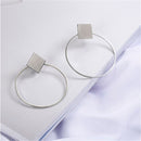 2020 NEW Gold Metal Long Circle Pendant Earings Tassel Earrings for Women Fashion Jewelry Statement Geometric Voor Vrouwen