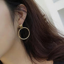 2020 NEW Gold Metal Long Circle Pendant Earings Tassel Earrings for Women Fashion Jewelry Statement Geometric Voor Vrouwen