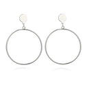 2020 NEW Gold Metal Long Circle Pendant Earings Tassel Earrings for Women Fashion Jewelry Statement Geometric Voor Vrouwen