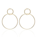 2020 NEW Gold Metal Long Circle Pendant Earings Tassel Earrings for Women Fashion Jewelry Statement Geometric Voor Vrouwen