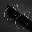 2020 NEW Gold Metal Long Circle Pendant Earings Tassel Earrings for Women Fashion Jewelry Statement Geometric Voor Vrouwen