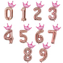 2pcs 32inch Rainbow number Foil Balloons air Balloon birthday party decorations kids Rose gold pink silver blue 0-9 Digit ball