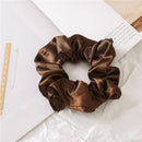 1PC Satin Silk Solid Color Scrunchies Elastic Hair Bands 2019 New Women Girls Hair Accessories Ponytail Holder Hair Ties Rope