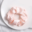 1PC Satin Silk Solid Color Scrunchies Elastic Hair Bands 2019 New Women Girls Hair Accessories Ponytail Holder Hair Ties Rope