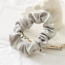 1PC Satin Silk Solid Color Scrunchies Elastic Hair Bands 2019 New Women Girls Hair Accessories Ponytail Holder Hair Ties Rope