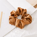 1PC Satin Silk Solid Color Scrunchies Elastic Hair Bands 2019 New Women Girls Hair Accessories Ponytail Holder Hair Ties Rope