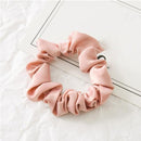 1PC Satin Silk Solid Color Scrunchies Elastic Hair Bands 2019 New Women Girls Hair Accessories Ponytail Holder Hair Ties Rope