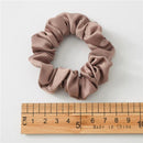 1PC Satin Silk Solid Color Scrunchies Elastic Hair Bands 2019 New Women Girls Hair Accessories Ponytail Holder Hair Ties Rope