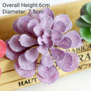 39Styles Purple Flocking Artificial Succulents Plants Home Garden Decoration DIY Plants Wall Flower Arrangement Fake Plants