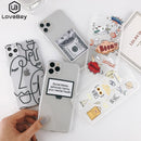 Abstract Clear Cartoon Phone Case For iPhone SE 2020 11 Pro Max X XR Xs Max 6 6S 7 8 Plus