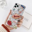 Abstract Clear Cartoon Phone Case For iPhone SE 2020 11 Pro Max X XR Xs Max 6 6S 7 8 Plus