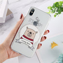 Abstract Clear Cartoon Phone Case For iPhone SE 2020 11 Pro Max X XR Xs Max 6 6S 7 8 Plus
