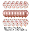 Rose Gold Wedding Birthday Party Balloons Happy Birthday Letter Foil Balloon Baby Shower Anniversary Event Party Decor Supplies