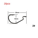 20pcs/lot Anzuelos Pesca Jig Hook High Carbon Steel Offset Hook Karpervissen Fishhooks Lure Softjerk Hooks 6