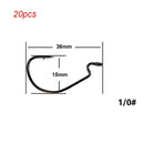 20pcs/lot Anzuelos Pesca Jig Hook High Carbon Steel Offset Hook Karpervissen Fishhooks Lure Softjerk Hooks 6
